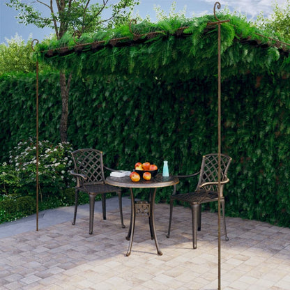 Garten-Pergola Antik-Braun 4x3x2,5 m Eisen