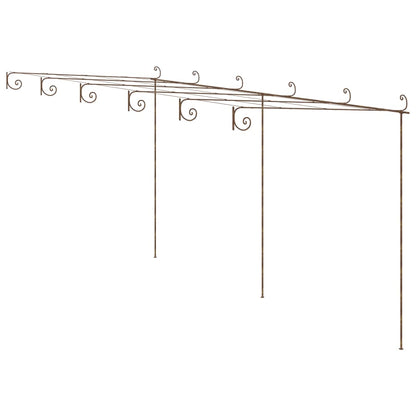 Garten-Pergola Antik-Braun 6x3x2,5 m Eisen