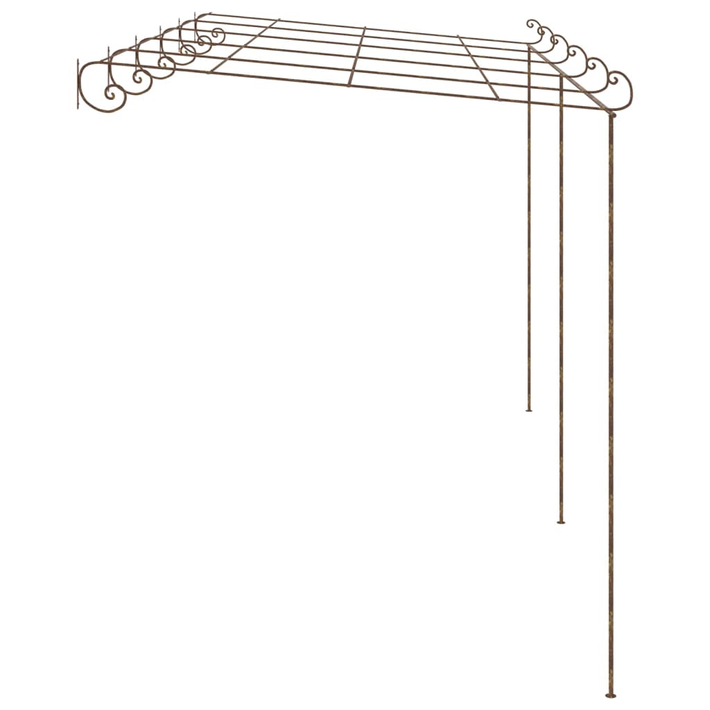 Garten-Pergola Antik-Braun 6x3x2,5 m Eisen