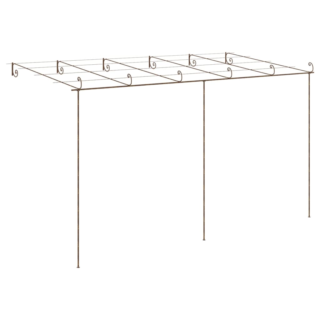 Garten-Pergola Antik-Braun 6x3x2,5 m Eisen