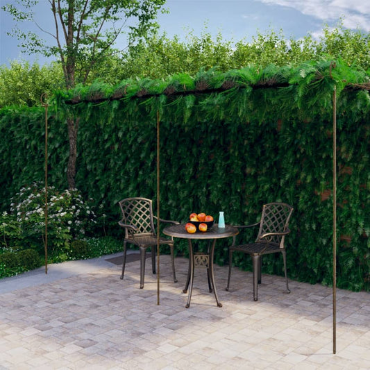 Garten-Pergola Antik-Braun 6x3x2,5 m Eisen