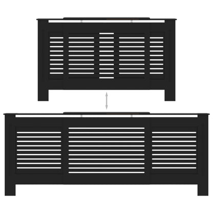 MDF Heizkörperverkleidung Schwarz 205 cm