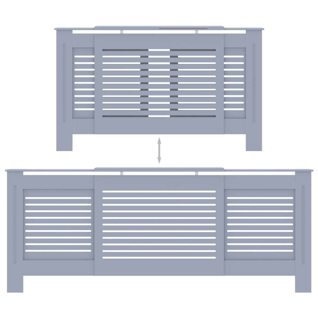 MDF Heizkörperverkleidung Grau 205 cm