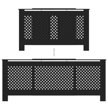 MDF Heizkörperverkleidung Schwarz 205 cm