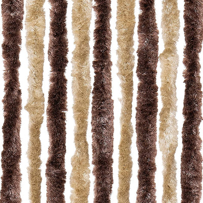 Insektenschutz-Vorhang Beige und Hellbraun 90x200 cm Chenille