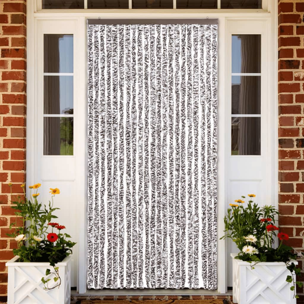 Insektenschutz-Vorhang Braun und Beige 90x200 cm Chenille