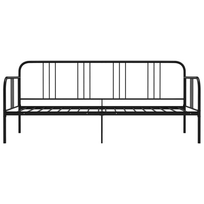 Schlafsofa Bettgestell Schwarz Metall 90x200 cm