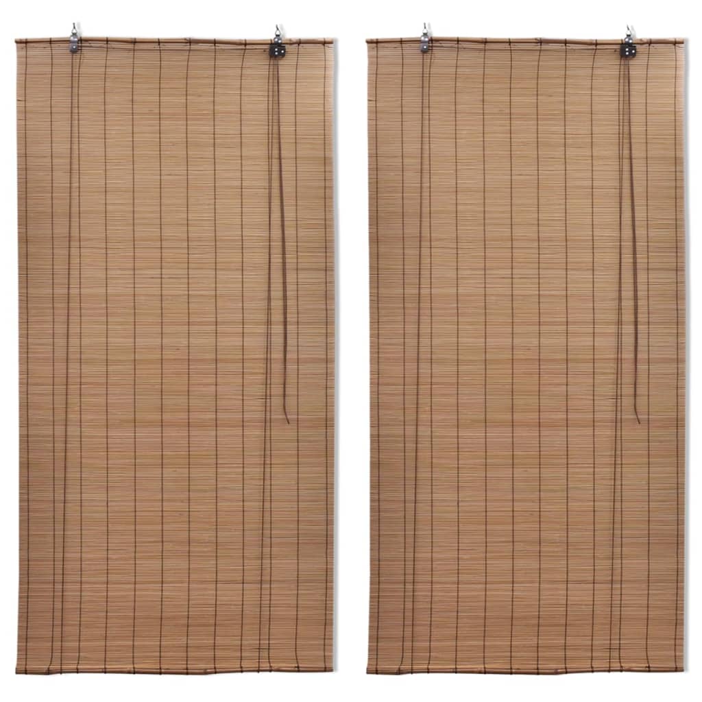 Bambusrollos 2 Stk. 120x220 cm Braun