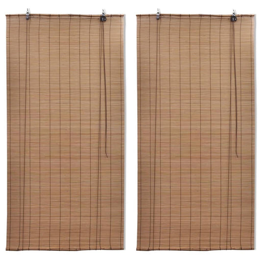 Bambusrollos 2 Stk. 150x220 cm Braun