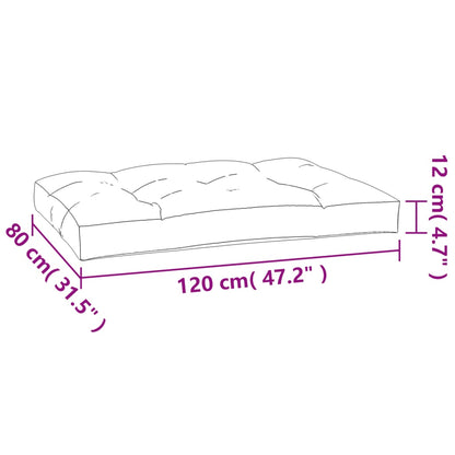 Palettenkissen 3-tlg. Taupe Stoff