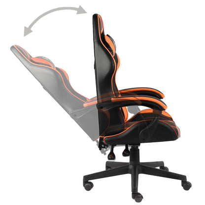 Gaming-Stuhl Schwarz und Orange Kunstleder