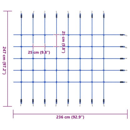 Kletternetz 200x150 cm Blau