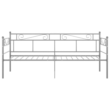 Schlafsofa Bettgestell Grau Metall 90x200 cm