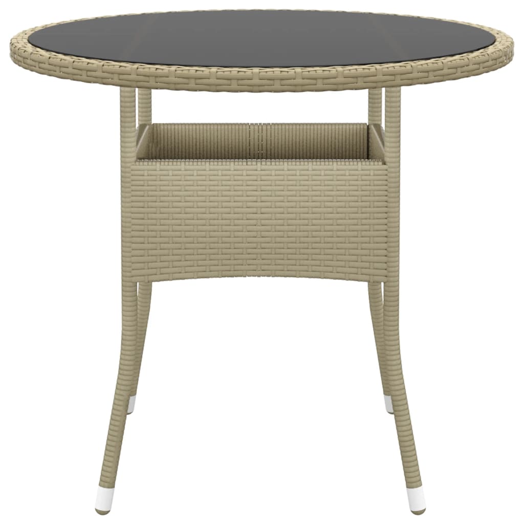 5-tlg. Garten-Essgruppe Poly Rattan Beige