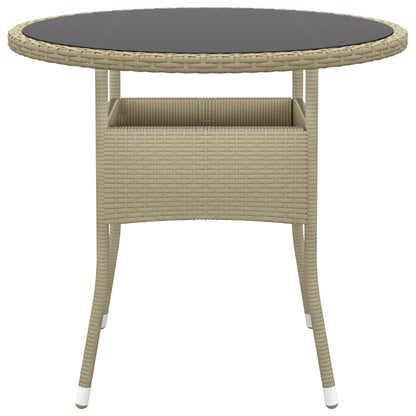 5-tlg. Garten-Essgruppe Poly Rattan Beige