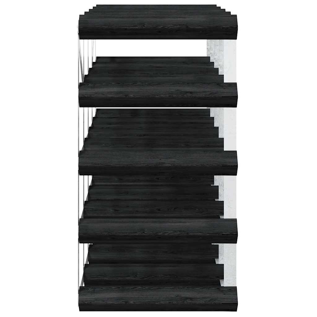 Weinregal für 20 Flaschen Schwarz Massivholz Kiefer