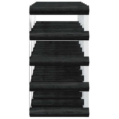 Weinregal für 20 Flaschen Schwarz Massivholz Kiefer