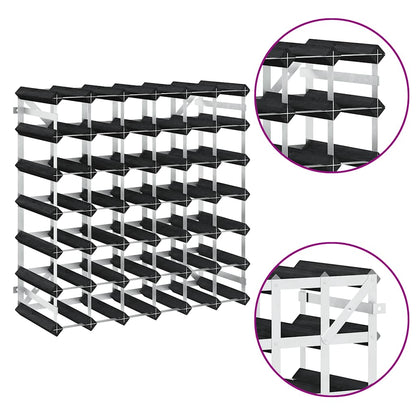 Weinregal für 42 Flaschen Schwarz Massivholz Kiefer