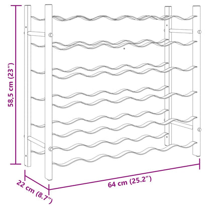 Weinregal für 36 Flaschen Schwarz Eisen