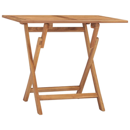 Klappbarer Garten-Esstisch 90x60x75 cm Massivholz Teak