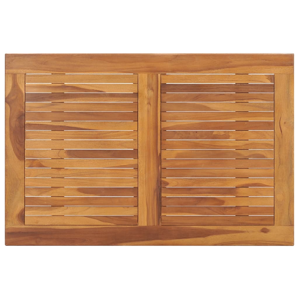 Klappbarer Garten-Esstisch 90x60x75 cm Massivholz Teak