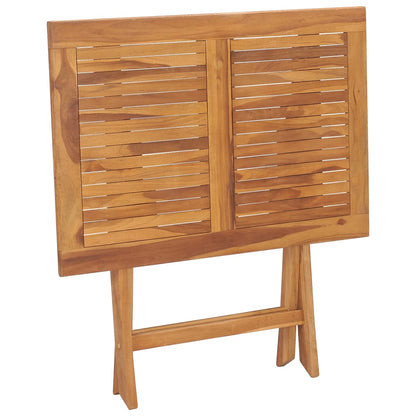 Klappbarer Garten-Esstisch 90x60x75 cm Massivholz Teak