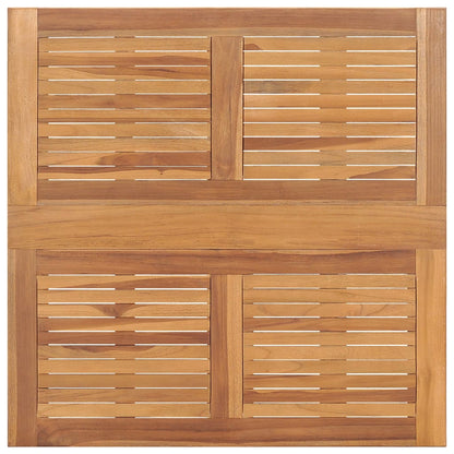 Klappbarer Garten-Esstisch 90x90x75 cm Massivholz Teak