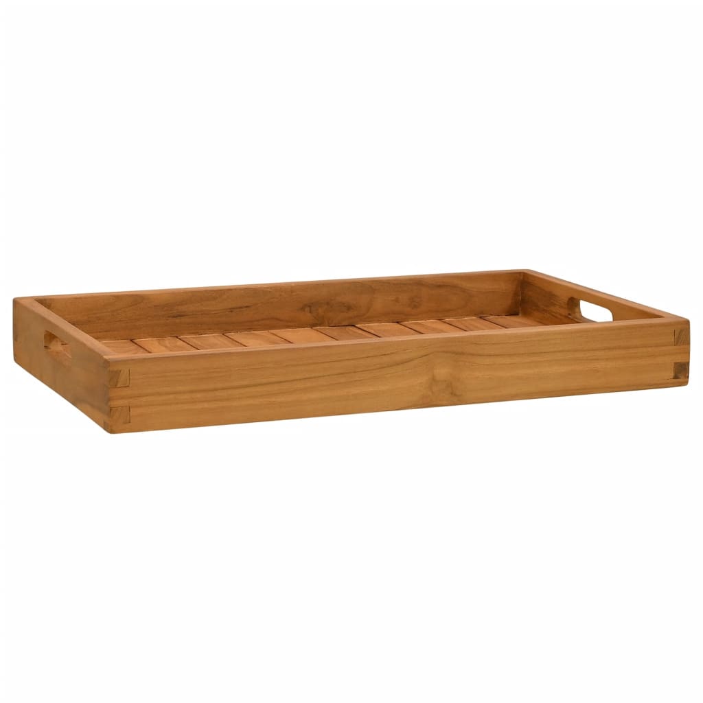 Serviertablett 60x35 cm Massivholz Teak