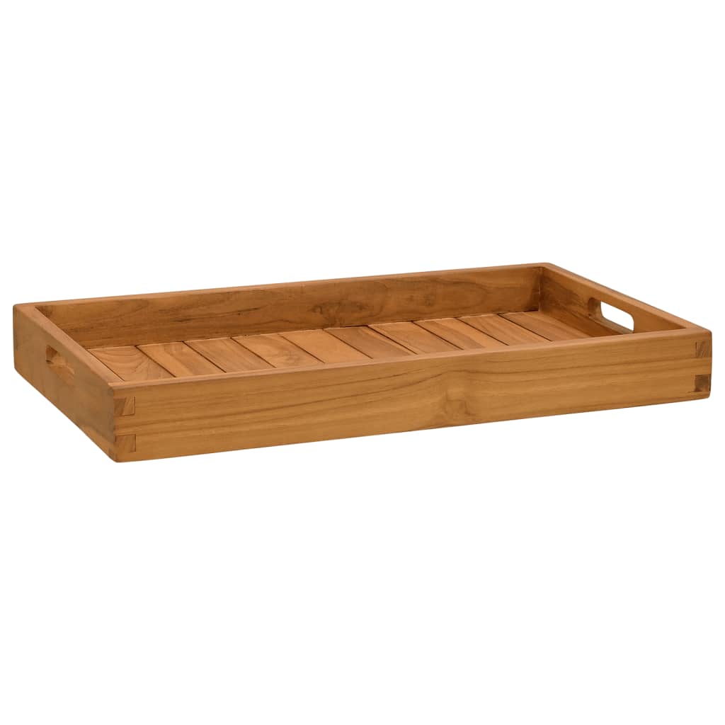 Serviertablett 60x35 cm Massivholz Teak