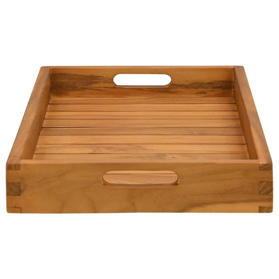 Serviertablett 60x35 cm Massivholz Teak