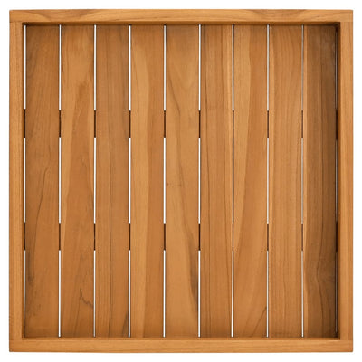 Serviertablett 50x50 cm Massivholz Teak