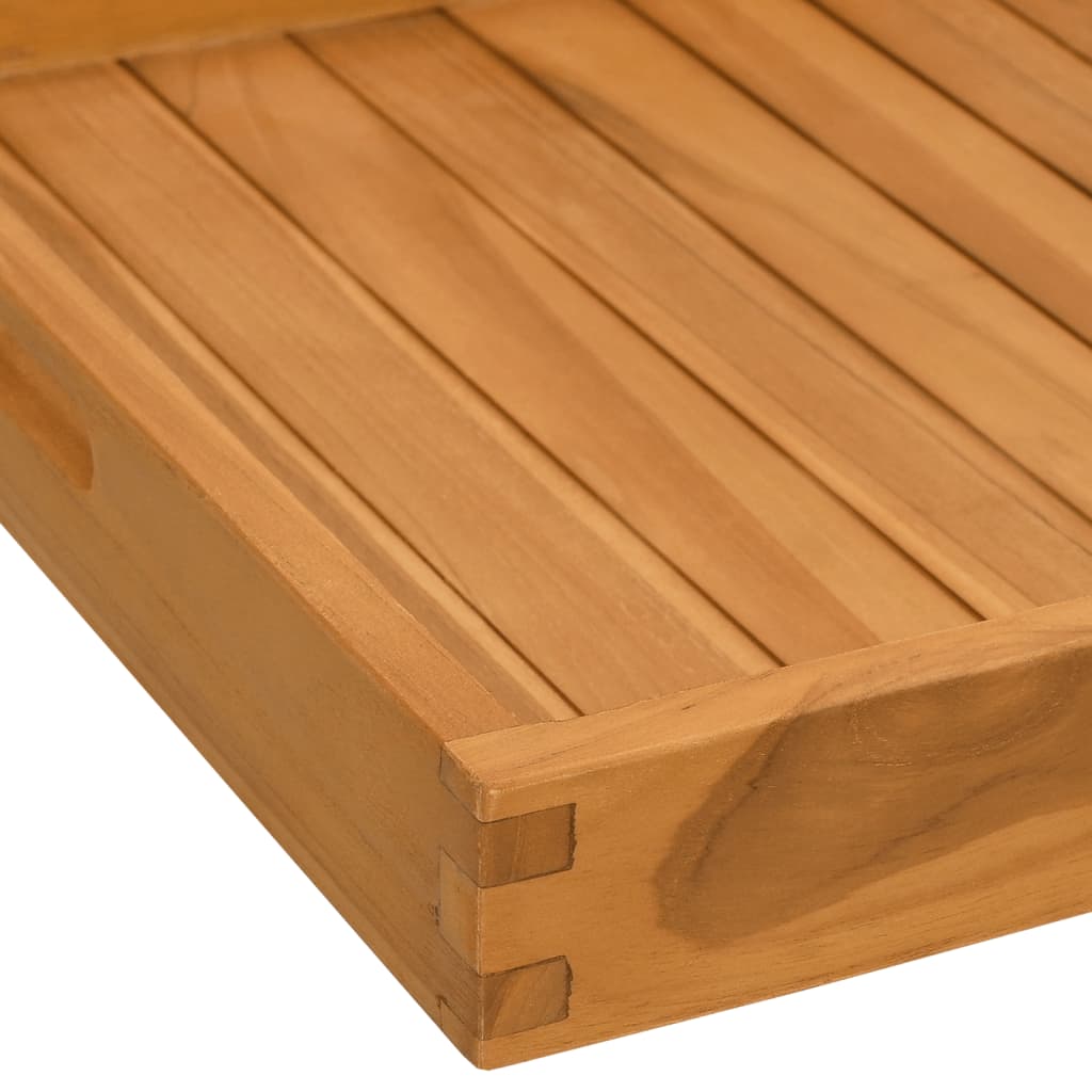 Serviertablett 50x50 cm Massivholz Teak