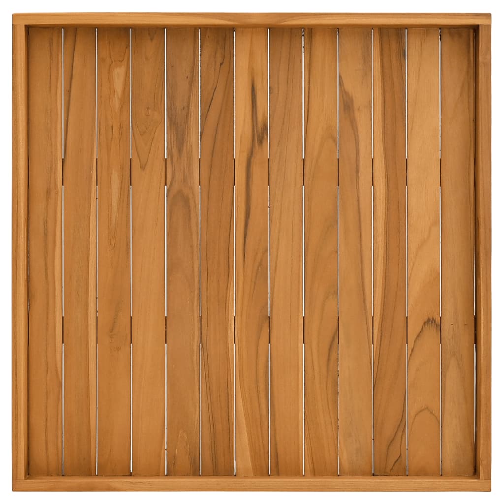 Serviertablett 70x70 cm Massivholz Teak