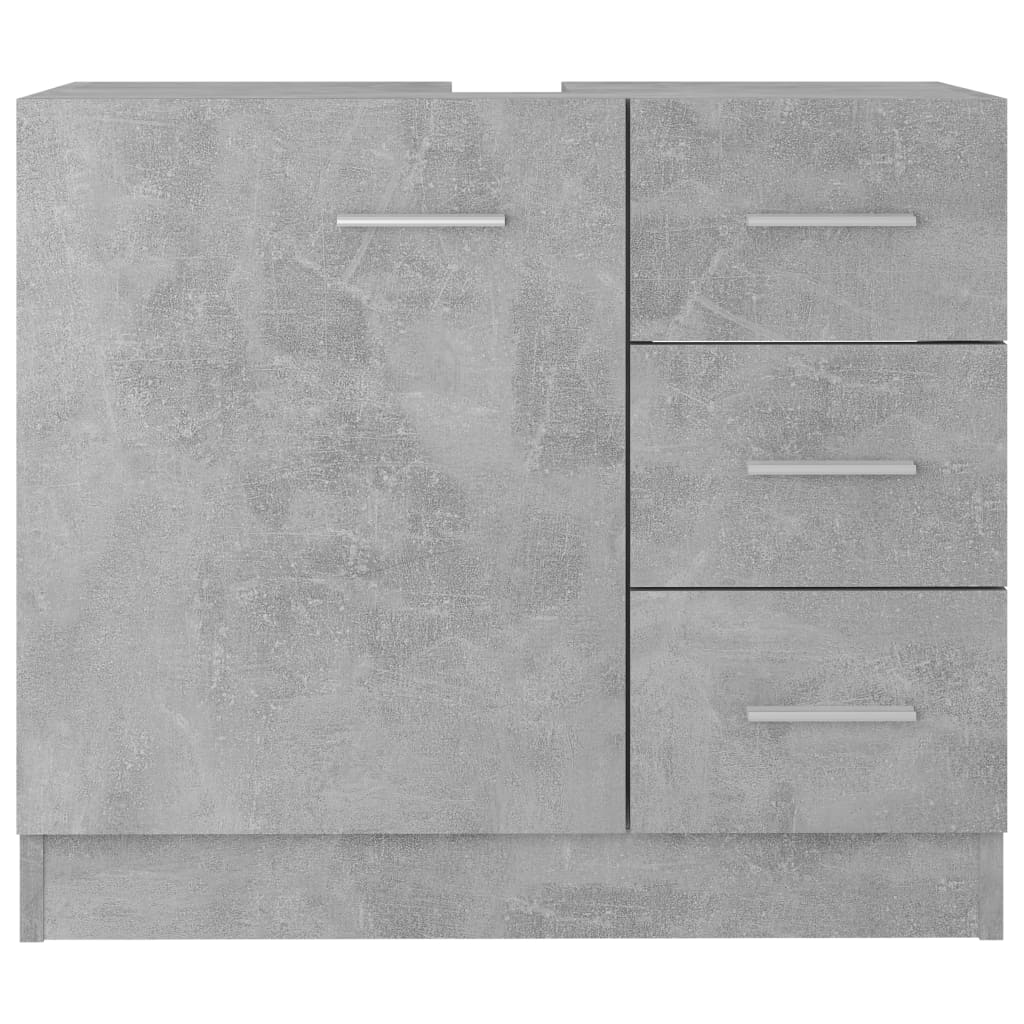 Waschbeckenunterschrank Betongrau 63x30x54 cm Holzwerkstoff