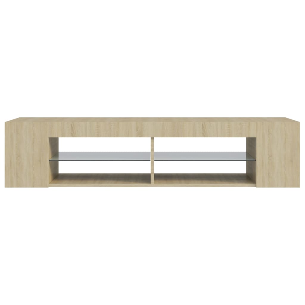 TV-Schrank mit LED-Leuchten Sonoma-Eiche 135x39x30 cm