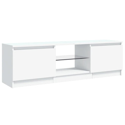 TV-Schrank mit LED-Leuchten Weiß 120x30x35,5 cm