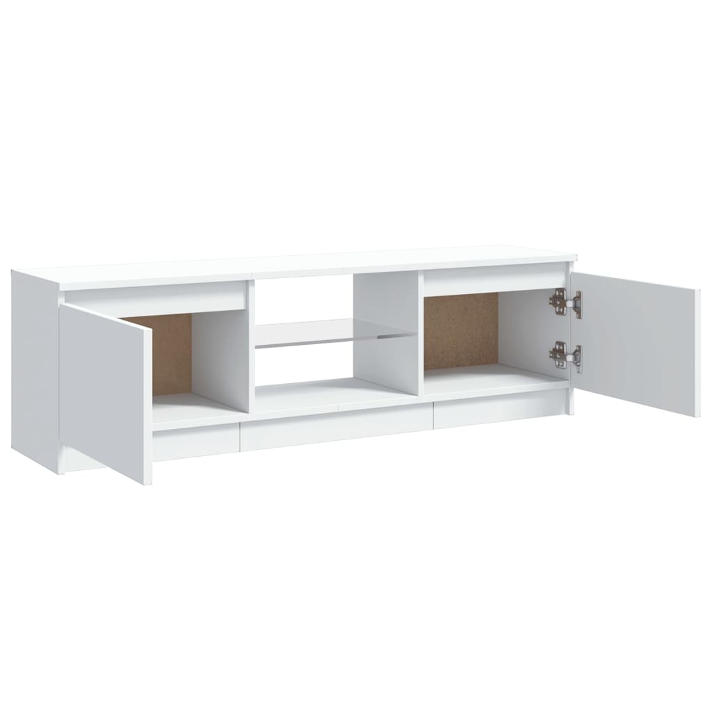 TV-Schrank mit LED-Leuchten Weiß 120x30x35,5 cm