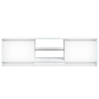 TV-Schrank mit LED-Leuchten Weiß 120x30x35,5 cm