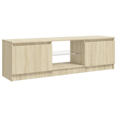 TV-Schrank mit LED-Leuchten Sonoma-Eiche 120x30x35,5 cm