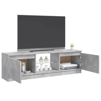 TV-Schrank mit LED-Leuchten Betongrau 120x30x35,5 cm