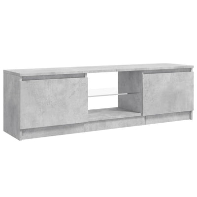 TV-Schrank mit LED-Leuchten Betongrau 120x30x35,5 cm