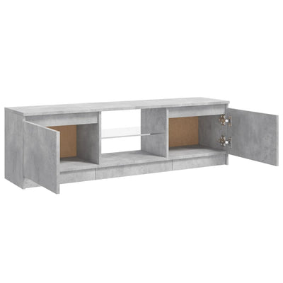 TV-Schrank mit LED-Leuchten Betongrau 120x30x35,5 cm