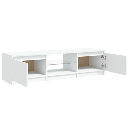 TV-Schrank mit LED-Leuchten Weiß 140x40x35,5 cm