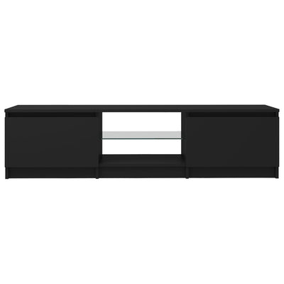 TV-Schrank mit LED-Leuchten Schwarz 140x40x35,5 cm