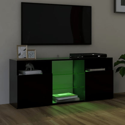 TV-Schrank mit LED-Leuchten Schwarz 120x30x50 cm