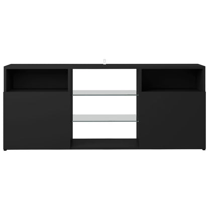 TV-Schrank mit LED-Leuchten Schwarz 120x30x50 cm