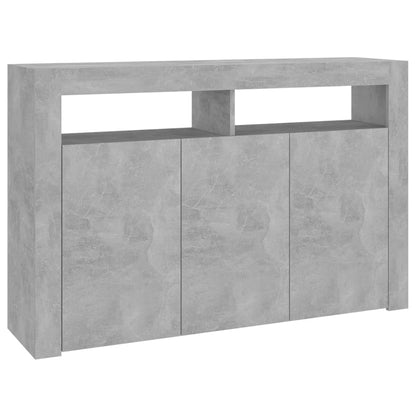 Sideboard mit LED-Leuchten Betongrau 115,5x30x75 cm