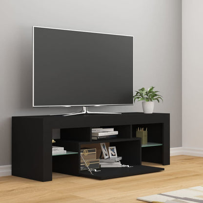 TV-Schrank mit LED-Leuchten Schwarz 120x35x40 cm