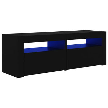 TV-Schrank mit LED-Leuchten Schwarz 120x35x40 cm