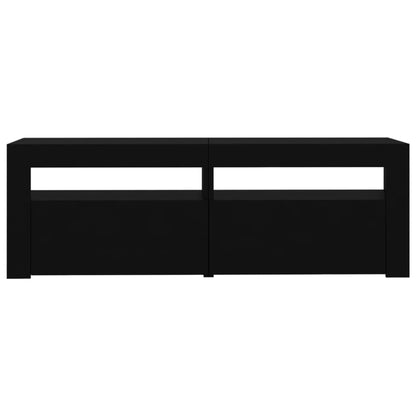 TV-Schrank mit LED-Leuchten Schwarz 120x35x40 cm